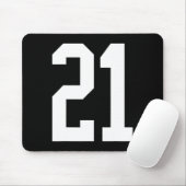 #21 White Number 21 Halloween-Cos im Sportfanganst Mousepad (Mit Mouse)