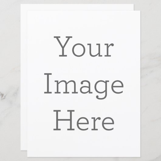 21,6 cm x 28 cm Flaches Papierblatt (Vorne/Hinten)