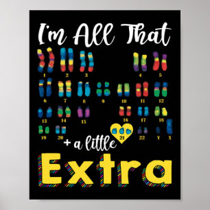 21 Xy Extra Chromosom Boy World Down Syndrome Day Poster
