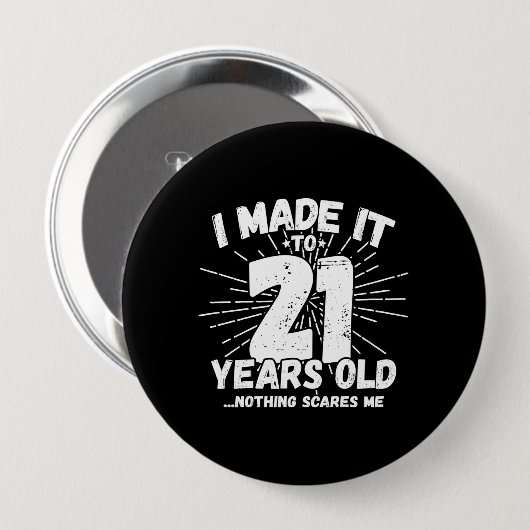 21 Year Old Birthday - Birthday Meme - Funny 21 Button (Vorne & Hinten)