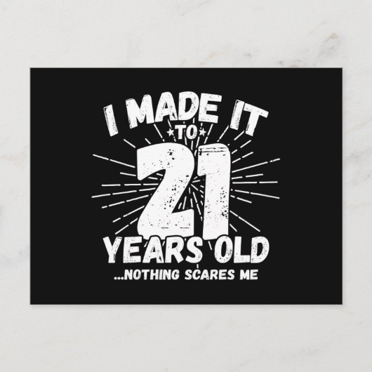 21 Year Old Birthday - Birthday Meme - Funny 21 Postkarte (Vorderseite)
