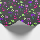 21. zwanzig ein Geburtstag Geschenkpapier (Ecke)