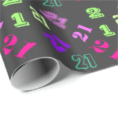 21. zwanzig ein Geburtstag Geschenkpapier (Rolleneckpunkt)