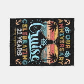 21st Anniversary Cruise Celebrating 21 Years Coupl Fleecedecke (Vorderseite (Horizontal))