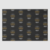 21st Birthday 2005 Black Gold Chic Elegant Seidenpapier (Vorderseite)