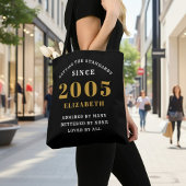21st Birthday 2005 Black Gold For Her Personalized Tasche