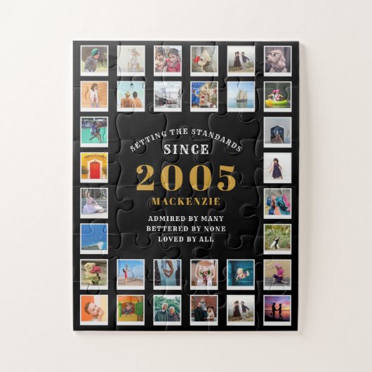 21st Birthday 2005 Family Memories Photo Collage Puzzle (Vertikal)