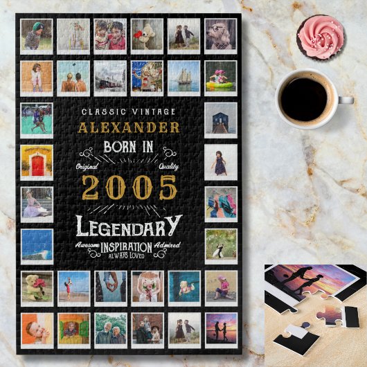 21st Birthday 2005 Legend Memories Photo Collage Puzzle
