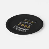 21st Birthday 2005 Legendary Retro Pappteller (Schrägansicht)