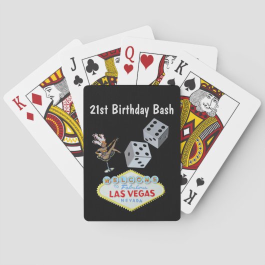 21st Birthday Bash Las Vegas Spielkarten (Rückseite)
