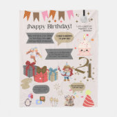 "21st birthday blanket. Woman" Fleecedecke (Vorderseite)