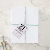 21st birthday bold letter name date simple man boy geschenkanhänger (Mit Garn)