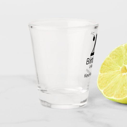 21st birthday bold letter name date simple man boy schnapsglas (Links)