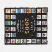 21st Birthday Family Photo Collage 32 Photographs Fleecedecke (Vorderseite (Horizontal))