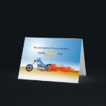 21st Birthday Flaming Motorcycle Party Invitation Einladung<br><div class="desc">Revving up and burning over! A  burning motorbike with flames waving behind,  riding fast with your party invitation! See the whole range of cards for ages and relationships in my store. All artwork copyright Norma Cornes</div>