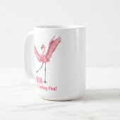 21st Birthday Flocking Fire Flamingo Kaffeetasse (Vorderseite Links)