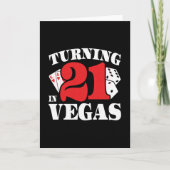 21st Birthday in Vegas - Turning 21 - Las Vegas Karte (Vorderseite)