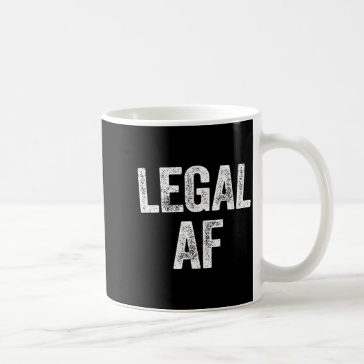 21st Birthday Legal Af Long Sleeve Kaffeetasse (Rechts)