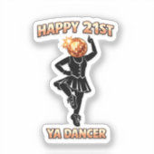 21st Birthday Party Pink Sticker rose gold (Vorderseite)