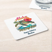  21st Birthday Personalized Tropical Ocean Theme Rechteckiger Pappuntersetzer (angewinkelt)