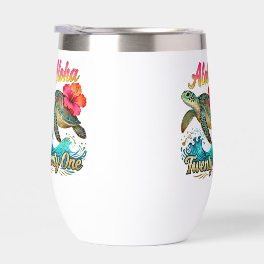 21st Birthday Personalized Tropical Sea Turtle (Rechts)