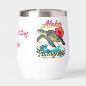  21st Birthday Personalized Tropical Sea Turtle  (Rückseite)