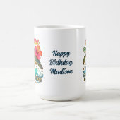  21st Birthday Personalized Tropical Sea Turtle  Kaffeetasse (Mittel)
