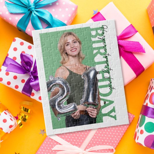 21st Birthday Photo college Party Puzzle