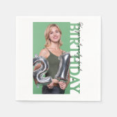 21st Birthday Photo college Party  Serviette (Vorderseite)