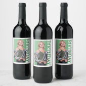 21st Birthday Photo college Party  Weinetikett (Flaschen)