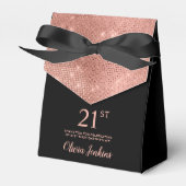 21st Birthday Rose Gold Thank You Favor Box Geschenkschachtel (Vorderseite)