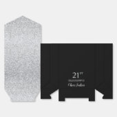 21st Birthday Silver Glitter Thank You Geschenkschachtel (Ungefaltet)