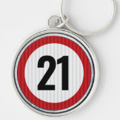 21st Birthday Speed Limit Sign - ANY AGE Schlüsselanhänger (Vorne)