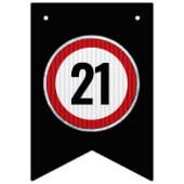 21st Birthday Speed Limit Sign - ANY AGE Wimpelkette (Erste Fahne)
