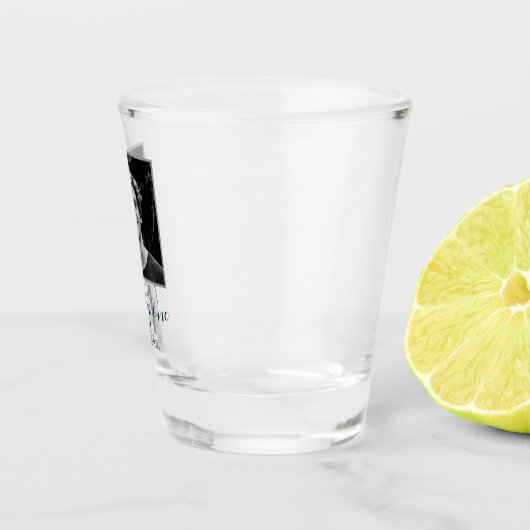 21st Birthday Twenty One Photo Trendy Script  Schnapsglas (Rechts)