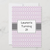 21th Geburtstags-Einladung Einladung (Rückseite)