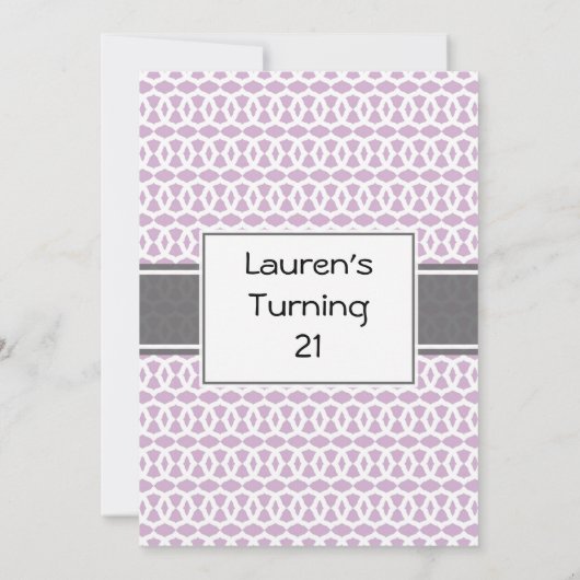 21th Geburtstags-Einladung Einladung (Rückseite)