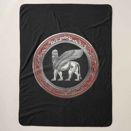 [220] Assyrian Winged Lion - Silver Lamassu Sherpadecke (Vorderseite)