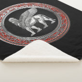 [220] Assyrian Winged Lion - Silver Lamassu Sherpadecke (3/4)