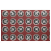[220] Assyrian Winged Lion - Silver Lamassu Stoff (Fat Quarter (45,7 x 55,9 cm))