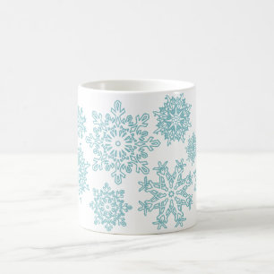 220 Blaue Schneeflocke Tasse