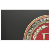 [220] "d-" GoldVintages Monogramm Stoff (Fat Quarter (45,7 x 55,9 cm))
