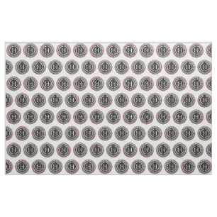 [220] "H" Vintage Silber-Monogramm Stoff