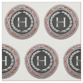 [220] "H" Vintage Silber-Monogramm Stoff (Muster)