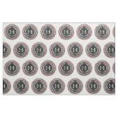 [220] "H" Vintage Silber-Monogramm Stoff (Fat Quarter (45,7 x 55,9 cm))