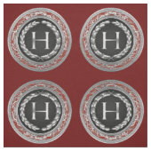 [220] "H" Vintage Silber-Monogramm Stoff (Muster)