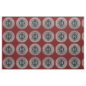 [220] "H" Vintage Silber-Monogramm Stoff (Fat Quarter (45,7 x 55,9 cm))