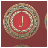 [220] "J" Vintages Monogramm Stoff (Nahaufnahme)