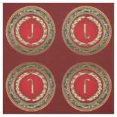 [220] "J" Vintages Monogramm Stoff (Muster)