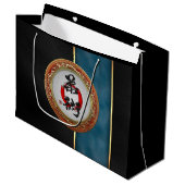 [220] NASA-Emblem [3D] Große Geschenktüte (Vorderseite Schrägansicht)